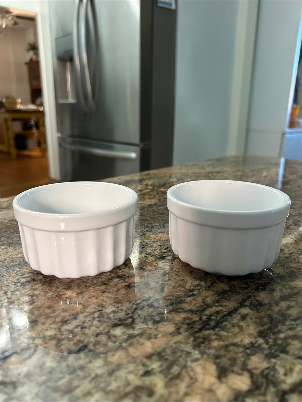 Chef’s White Ceramic 3.5” Ramekin Set - Versatile Baking & Serving Bowls
